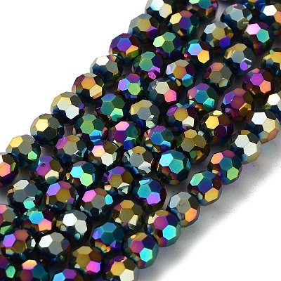 Electroplate Glass Bead Strands EGLA-R042-6mm-04-1