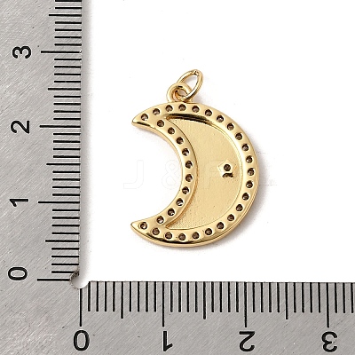 Brass Micro Pave Clear Cubic Zirconia Pendants KK-K419-12G-1