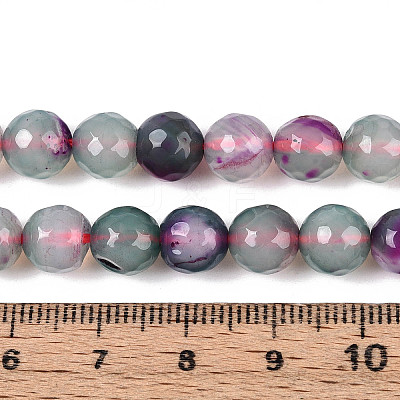 Natural Agate(Dyed & Heated) Beads Strands G-T139-8mm-88C-1
