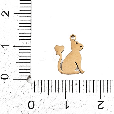 201 Stainless Steel Charms STAS-Z155-03G-1