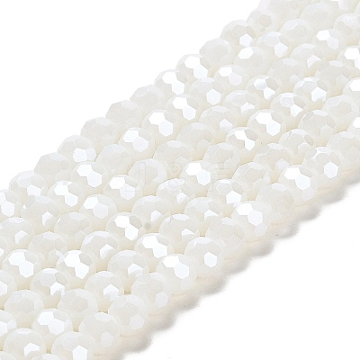Electroplate Opaque Glass Beads Strands EGLA-A035-P6mm-A01-1