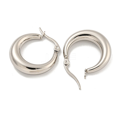 Tarnish Resistant 202 Stainless Steel Hoop Earring EJEW-H003-19P-01-1