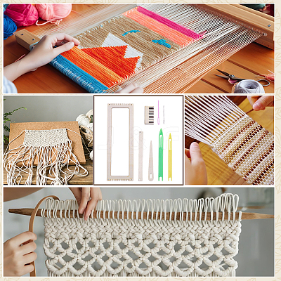Wood Woven Braiding Disk DIY-WH0591-557A-1
