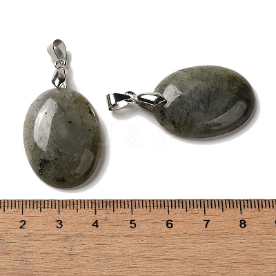 Natural Labradorite Pendants G-Z055-03P-03-1