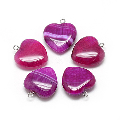 Natural Brazilian Agate Pendants X-G-S262-01B-1