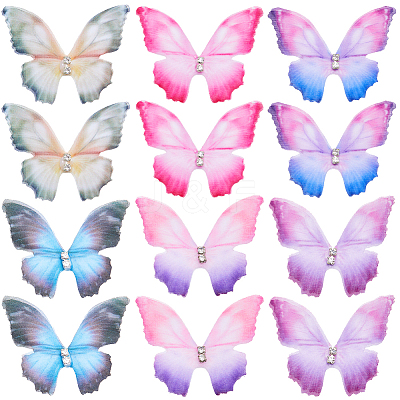 120Pcs 6 Colors Gradient Color Double Layer Fibre Tulle Ornament Accessories FIND-SC0005-82-1