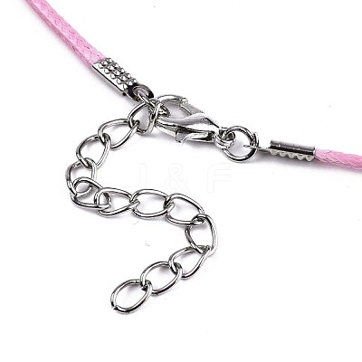 Waxed Cotton Cord Necklace Making MAK-S034-002-1