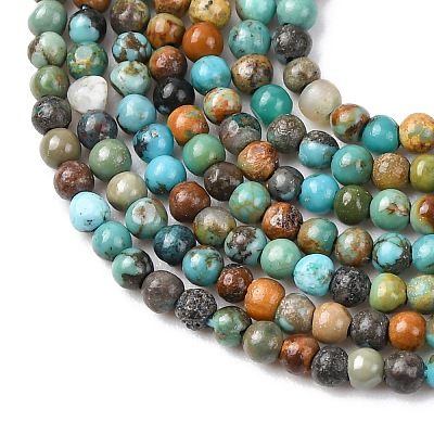 Natural African Turquoise(Jasper) Beads Strands G-K366-G01-2mm-1