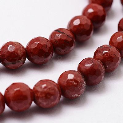 Natural Red Jasper Beads Strands G-D840-50-8mm-1