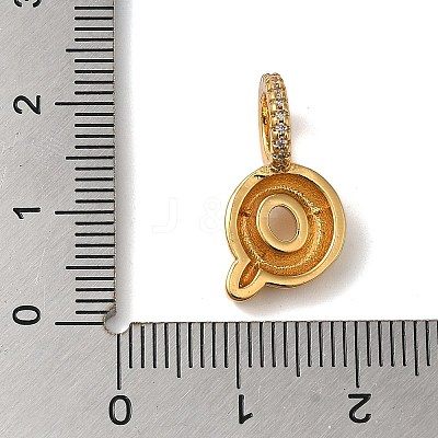 Brass Micro Pave Cubic Zirconia Pendants KK-K345-13Q-G-1