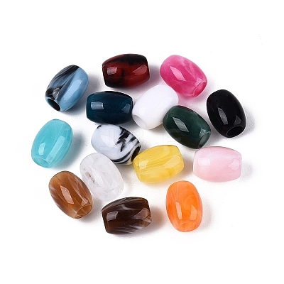 Two Tone Acrylic European Beads OACR-N161-01-1