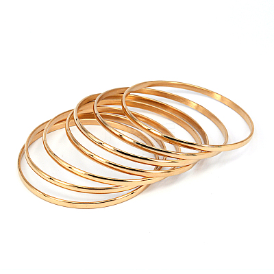 201 Stainless Steel Bangles BJEW-O115-24-1