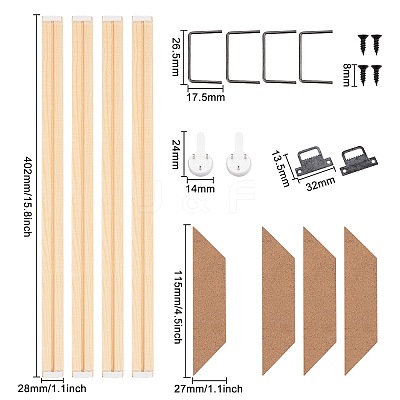 DIY Solid Wood Canvas Frame Kit DIY-BC0003-11A-1