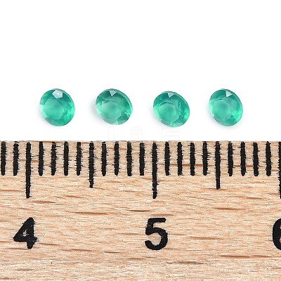 Faceted Natural Green Onyx Agate(Dyed & Heated) Cabochons G-I295-05C-07-1