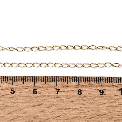 2MM Women's 304 Stainless Steel Twisted Chain Necklaces NJEW-A067-02G-1