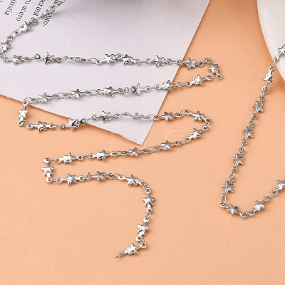 Non-Tarnish 3.28 Feet 304 Stainless Steel Link Chains X-CHS-K001-40-1