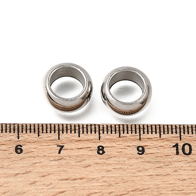 304 Stainless Steel Large Hole Beads STAS-H263-01P-04-1
