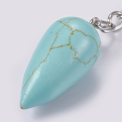 Synthetic Turquoise Keychain KEYC-P041-B03-1