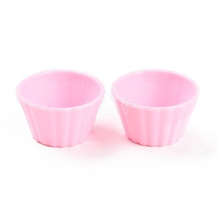 Mini Plastic Simulated Egg Tart Cup DJEW-C005-02C-1