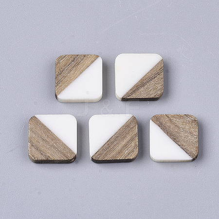 Resin & Walnut Wood Cabochons LS-RESI-S358-A-90G-1