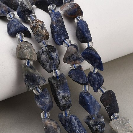 Raw Rough Natural Sodalite Beads Strands GG-CBA0B77-A01-02-1