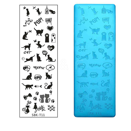 Stainless Steel Nail Art Stamping Plates X-MRMJ-Q044-001K-1