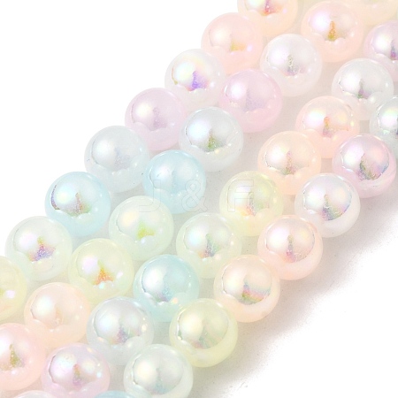 Plating Natural Selenite Beads Strands G-G120-A01-01-05-1