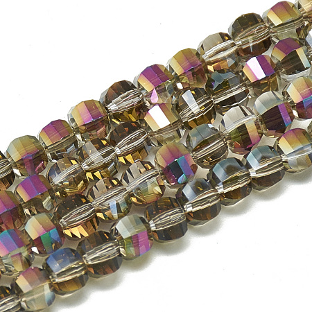 Electroplate Glass Beads Strands X-EGLA-Q094-A10-1