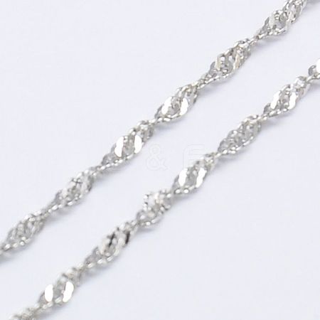 925 Sterling Silver Rope Chains Necklaces STER-E007-2B-1