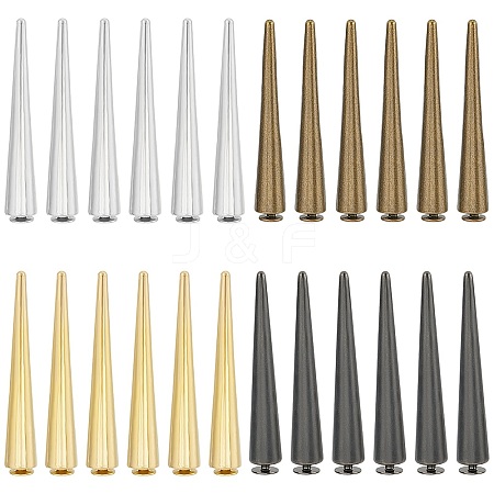 24Pcs 4 Colors Alloy Rivets Set FIND-WR0011-61-1