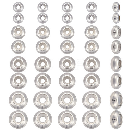 48Pcs 4 Styles Stainless Steel Beads STAS-ME0002-44-1