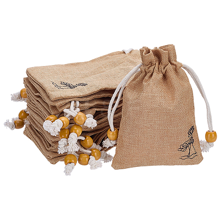 20Pcs Burlap Packing Pouches ABAG-SP0001-57B-1