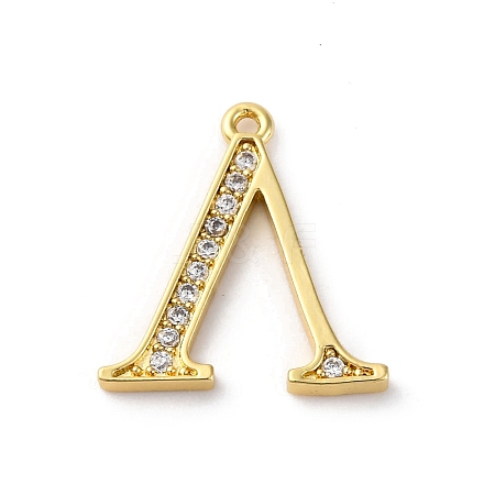 Rack Plating Brass Micro Pave Cubic Zirconia Pendant KK-H449-76G-24-1