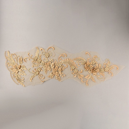 3D Flower Organgza Polyester Embroidery Ornament Accessories DIY-WH0308-243C-1