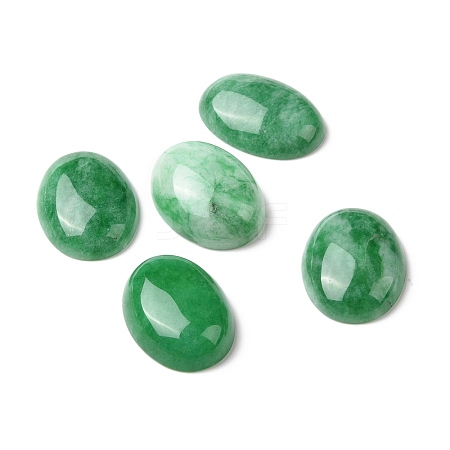 Dyed & Heated Natural White Jade Cabochons G-G864-03G-1