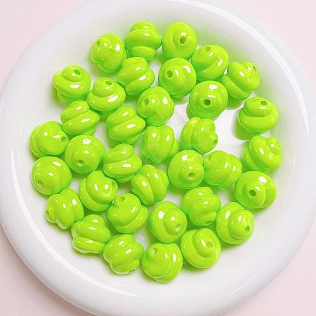 Opaque Acrylic Beads OACR-H034-39F-1
