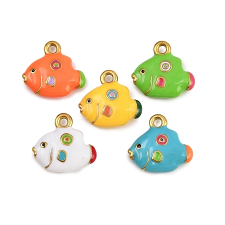 304 Stainless Steel Enamel Pendants STAS-Z152-01G-1