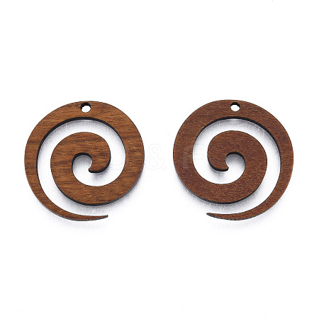 Natural Walnut Wood Pendants LS-X-WOOD-N011-018-1