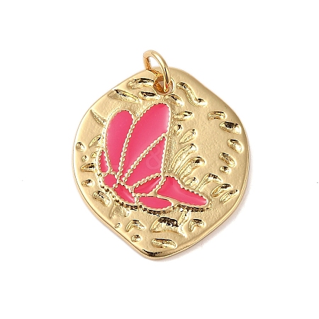 Rack Plating Brass Enamel Pendants KK-S372-04A-03-1