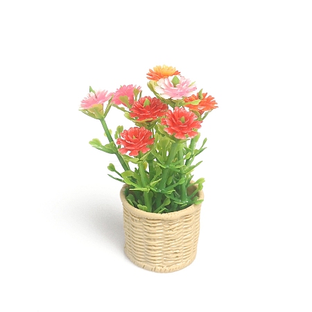 Plastic Flower Plant Miniature Ornaments PW-WGAEB14-03-1