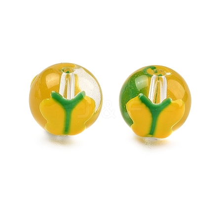 Transparent Glass Enamel Beads GLAA-P078-01A-01-1