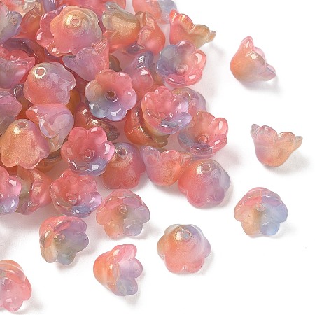 Transparent Glass Beads Caps GLAA-B028-01B-1