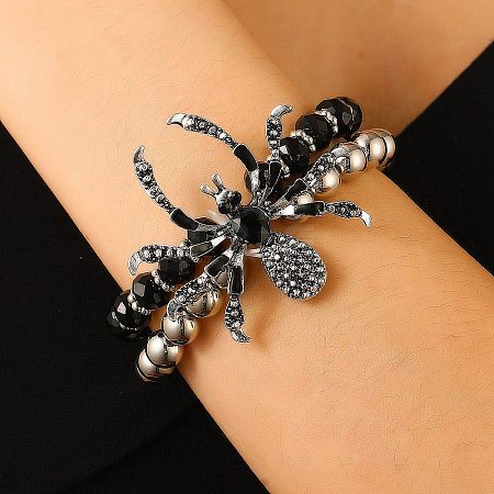 Punk Style Alloy Plastic Charm Bracelets LS-BJEW-K269-01P-1