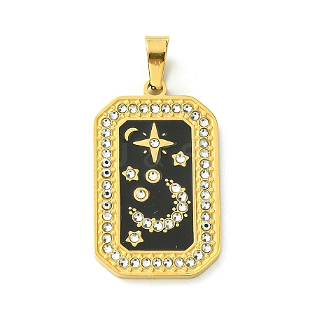 Ion Plating(IP) 304 Stainless Steel Pendants STAS-C101-08G-04-1