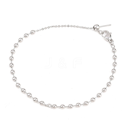 3MM Brass Ball Chain Bracelet Making KK-D238-03P-02-1
