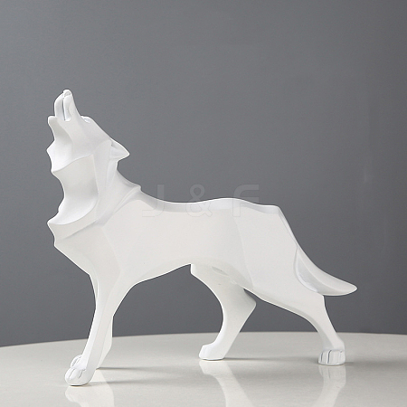 Resin Crafts Wolf Statue WOLF-PW0001-20A-1