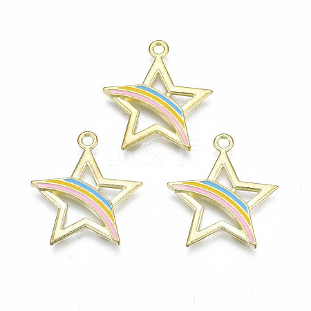 Alloy Enamel Pendants ENAM-S115-177A-1