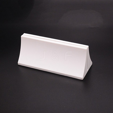 Triangle Plastic Card Holders DJEW-WH0050-17-1