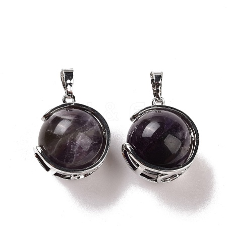 Natural Amethyst Pendants G-A212-01P-02-1