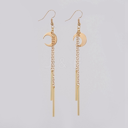 Brass Dangle Earrings EJEW-JE04045-02-1
